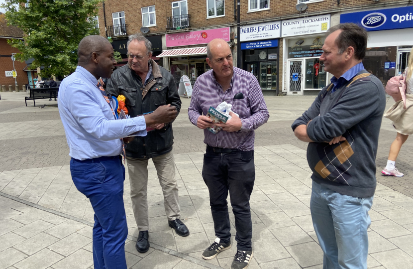 Sidney Yankson listening to residents at Bitterne Precinct