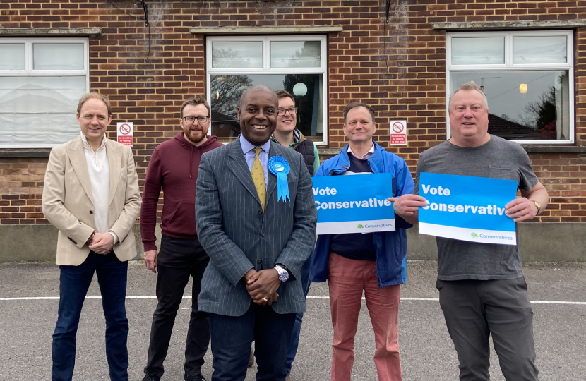 Sidney Yankson meeting at Bitterne Conservative Club before canvassing residents in Mountain Ash Close