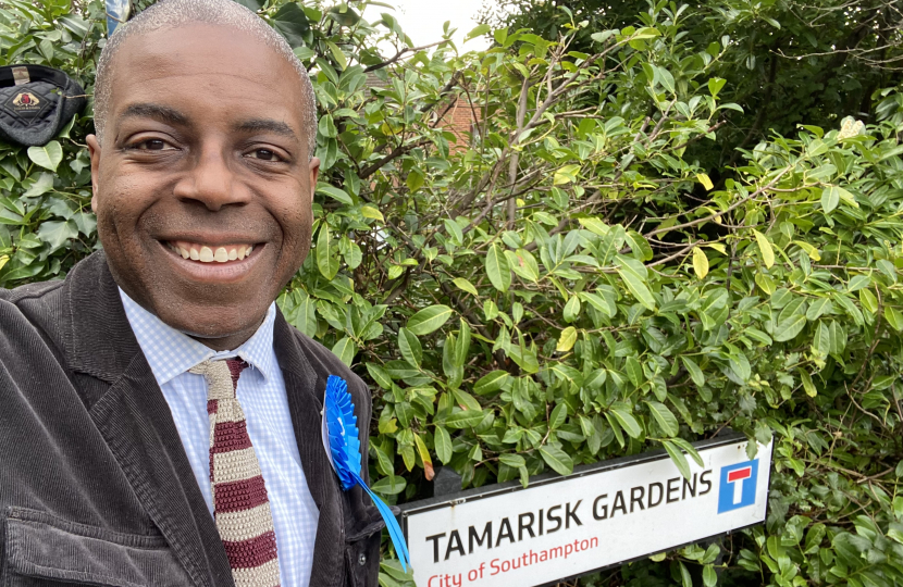 Sidney Yankson meeting residents in Tamarisk Gardens