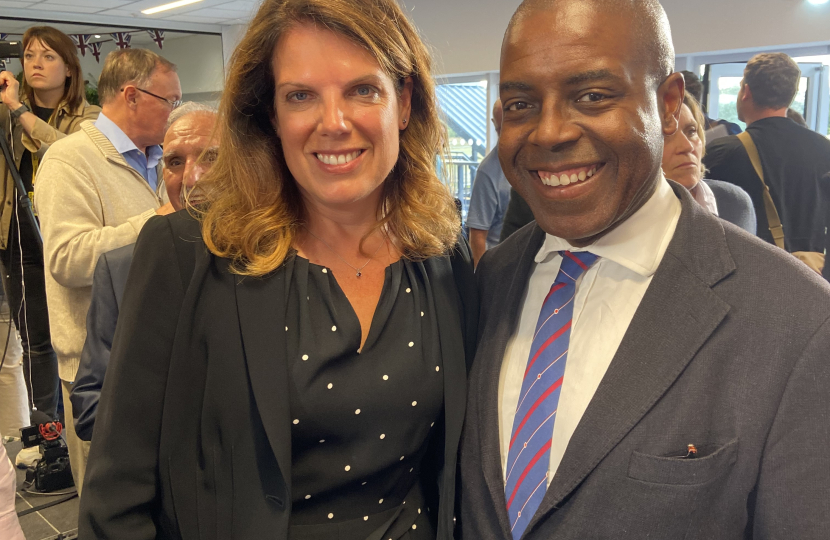 Sidney Yankson attends Prime Ministers final general election speech with Caroline Nokes