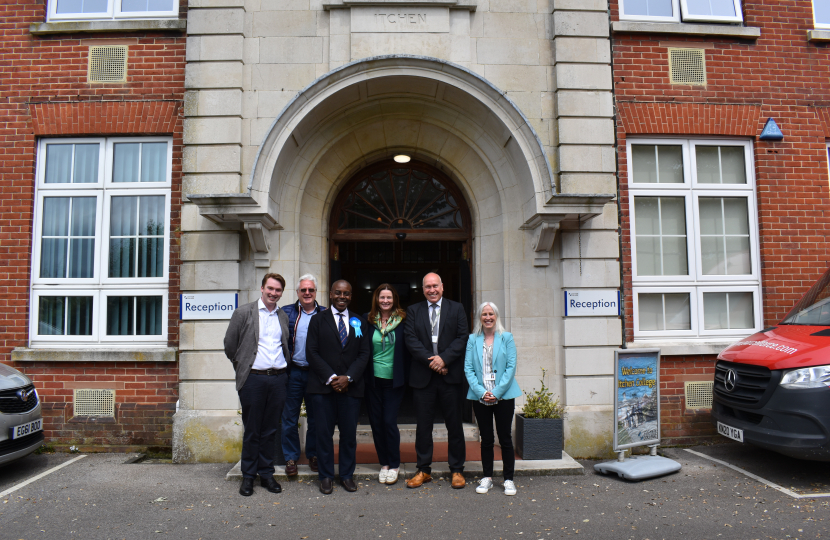 Sidney Yankson and Gillian Keegan, Secretary of State for Education visit Itchen Sixth Form College to hear how the college can be improved for the students of Southampton