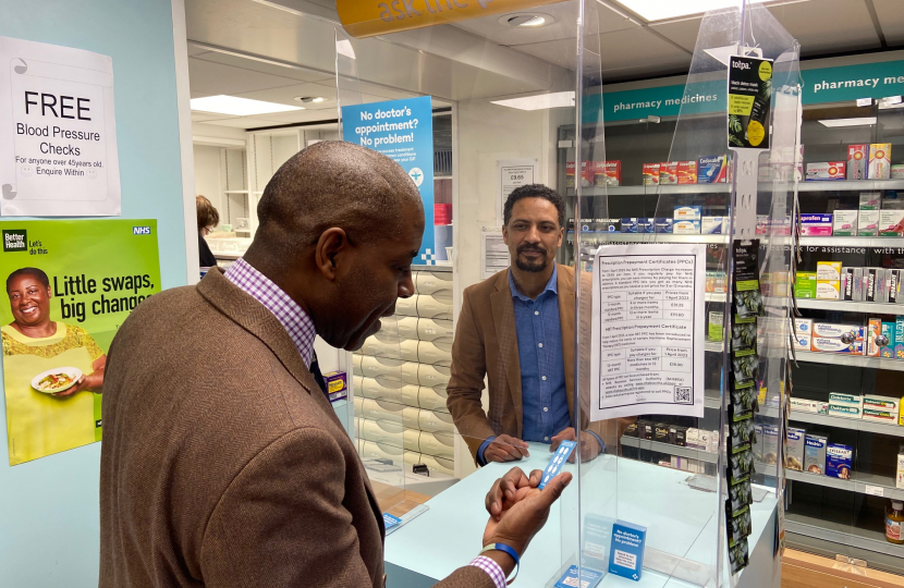 Sidney Yankson welcomes launch of Pharmacy First services at Dean Road, Southampton Itchen