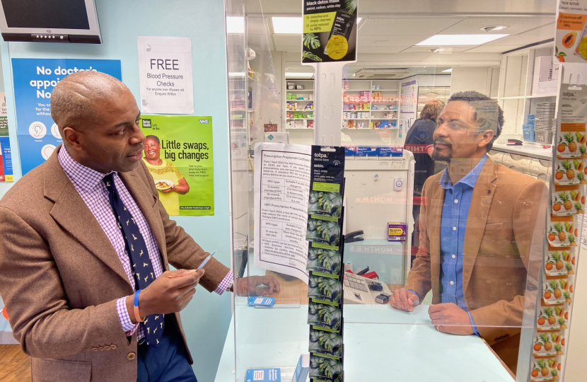 Sidney Yankson welcomes launch of Pharmacy First services at Dean Road, Southampton Itchen