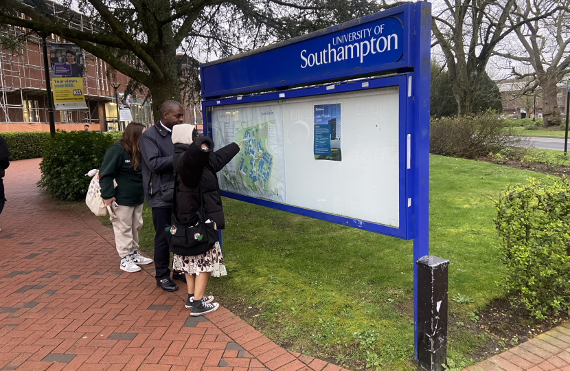 Sidney Yankson listening to students at the University of Southampton