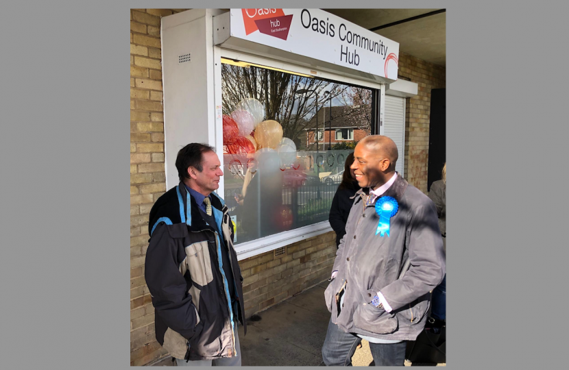 Sidney Yankson meeting residents at the Oasis Hub East - Southampton - for the opening by the Lord Mayor of Southampton