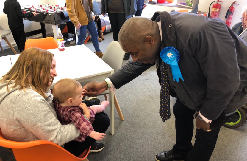 Sidney Yankson meeting residents at the Oasis Hub East - Southampton - for the opening by the Lord Mayor of Southampton