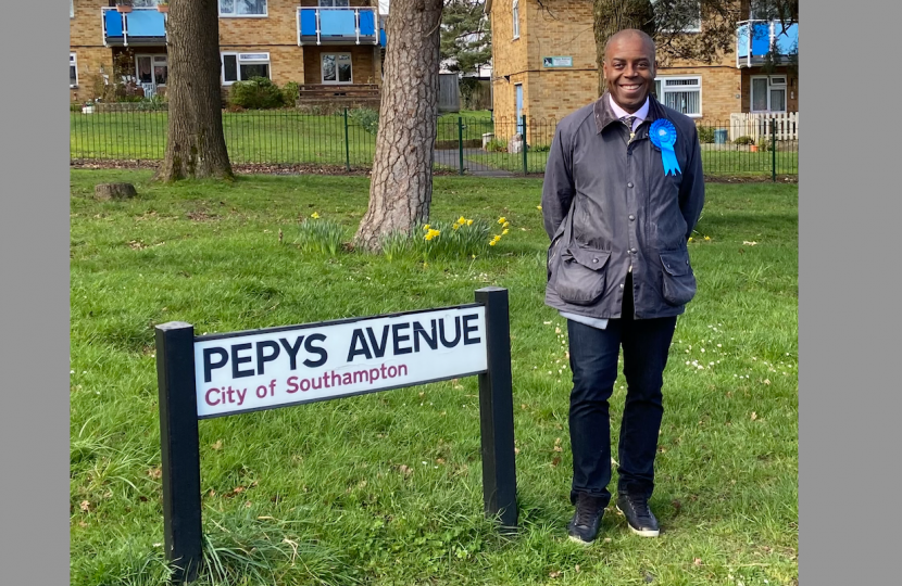 Sidney Yankson listening to residents in the poets.