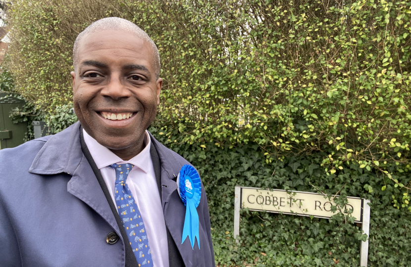 Sidney Yankson listening to residents on Cobbett Road