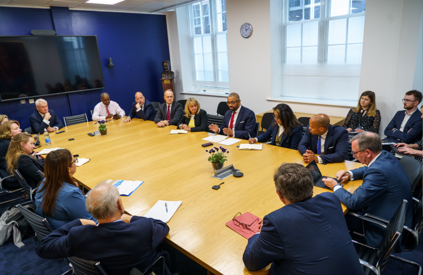 Sidney Yankson meets with home secretary, Rt. Hon. James Cleverly to discuss tackling and preventing crime in Southampton