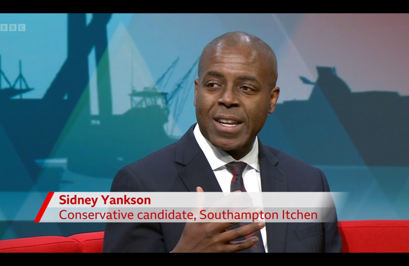 Sidney Yankson on BBC Politics South discusses how to improve the NHS, reduce the cost of living and tackle food security