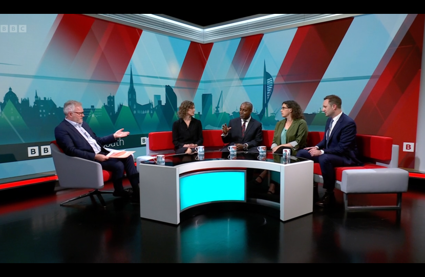 Sidney Yankson on BBC Politics South discusses how to improve the NHS, reduce the cost of living and tackle food security