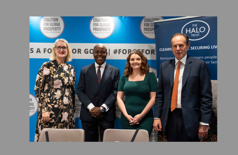 Sidney Yankson speaking on defence, diplomacy and development on the Coalition for Global Prosperity panel at the Conservative Party Conference - 30 September 2024