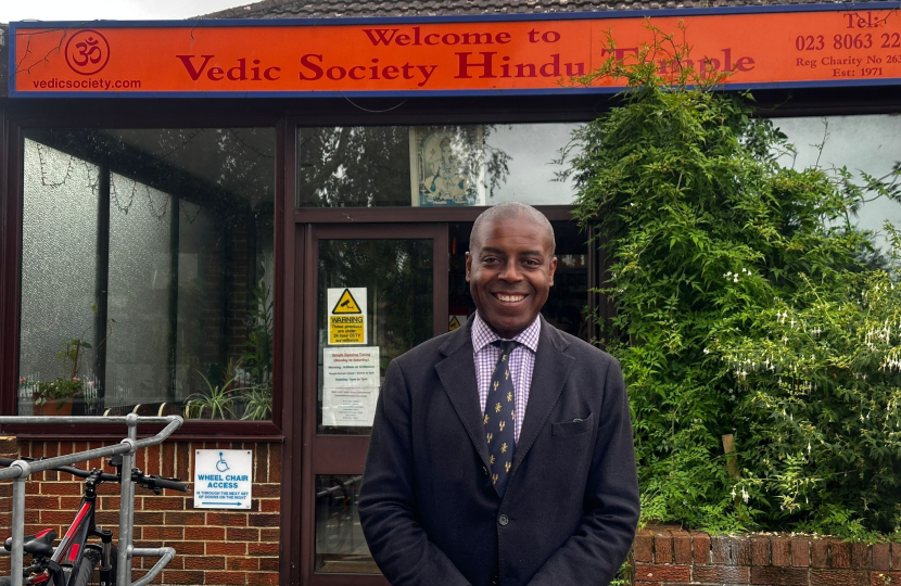 Sidney Yankson welcomed to the Vedic Society Hindu Temple in Southampton. Serving Southampton. Serving you.