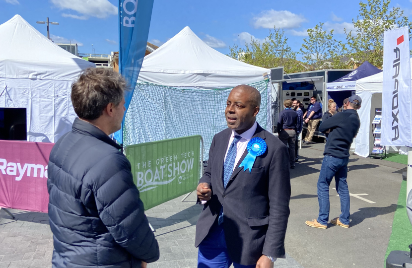 Sidney Yankson visits South Coast and Green Tech Boat Show to listen to businesses -  20 Apr 2024