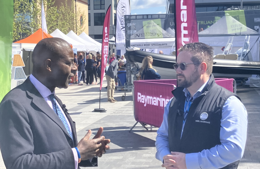 Sidney Yankson visits South Coast and Green Tech Boat Show to listen to businesses -  20 Apr 2024