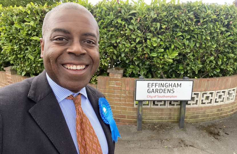 Sidney Yankson listening to residents in Peartree