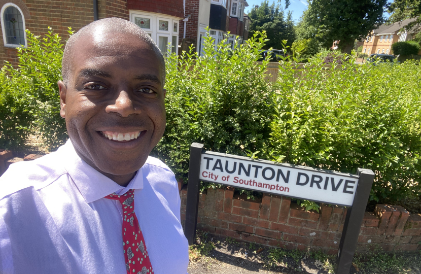 Sidney Yankson listening to residents in Harefield. The cost of living is going to get easier now that inflation is falling. Serving Southampton. Serving you.