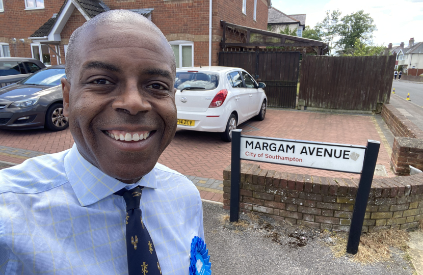 Sidney Yankson listening to residents regarding drop kerbs and funding education. Serving Southampton. Serving you.