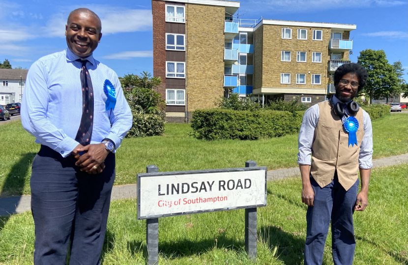 Sidney Yankson listening to residents about black mould in council houses. Serving Southampton. Serving you.