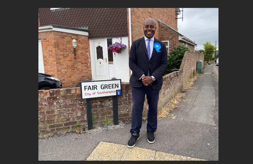 Sidney Yankson canvassing on the eve of poll in Sholing