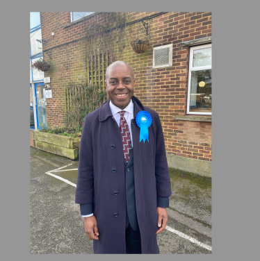 Sidney Yankson supporting Matt Jones on St. Mary Street, Bargate Ward