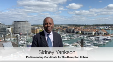 Sidney Yankson visits the Harbour Hotel to meet the general manager, Paul Bayliss, and other business owners