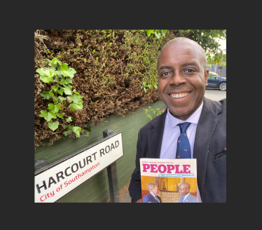 Sidney Yankson canvassing in Harcourt Road