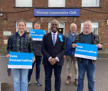 Sidney Yankson canvassing with Itchen chairman, councillor candidate and activists in Harefield