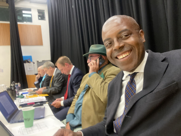 Sidney Yankson attended the hustings at Oasis Academy