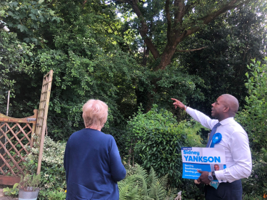 Sidney Yankson hearing from residents in Sholing who have been let down by the council not providing services to residents