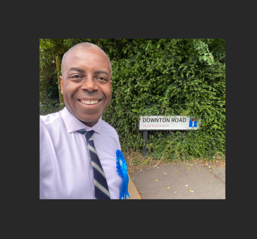 Sidney Yankson listening to residents in favour of tax cuts