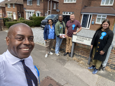 Sidney Yankson listening to young residents about jobs and receiving lots of support from postal voters. Served our country. Serving Southampton. Serving you.