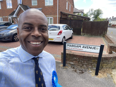 Sidney Yankson listening to residents regarding drop kerbs and funding education. Serving Southampton. Serving you.