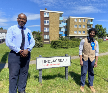 Sidney Yankson listening to residents about black mould in council houses. Serving Southampton. Serving you.